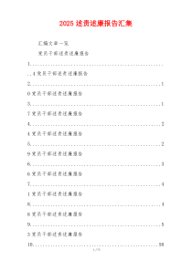 2025述责述廉报告汇集