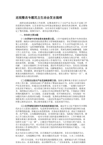 巡视整改专题民主生活会发言提纲