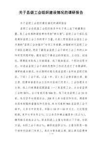 关于县级工会组织建设情况的调研报告