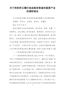 关于把软籽石榴打造成脱贫致富的重要产业的调研报告
