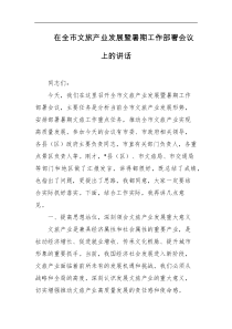 [领导讲话]在全市文旅产业发展暨暑期工作部署会议上的讲话
