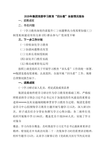 2025年集团党委学习教育“回头看”自查情况报告（共5篇）