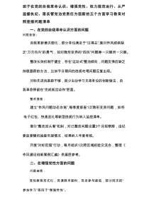 班子在党的自我革命认识、增强党性、权力规范运行、从严监督执纪、落实管党治党责任方面新的五个方面学习教