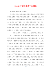 央企乡村振兴帮扶工作报告