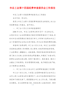 市总工会第十四届经费审查委员会工作报告