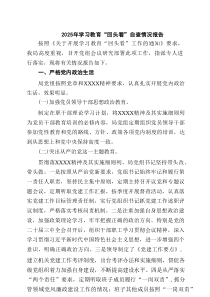 2025年学习教育“回头看”自查情况报告 6篇精选