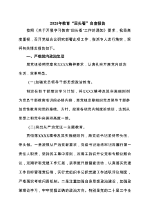 2025年教育“回头看”自查报告（共3篇）
