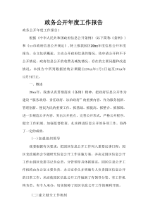 政务公开年度工作报告