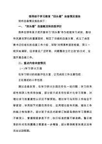 领导班子学习教育“回头看”自查情况报告（3篇）