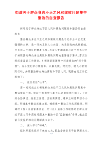 街道关于群众身边不正之风和腐败问题集中整治的自查报告