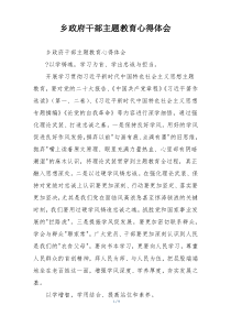 乡政府干部主题教育心得体会