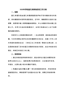 2025年学校基孔肯雅热防控工作方案精选专题资料