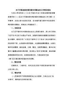 关于开展违规吃喝问题专项整治的工作情况报告（精选7篇）