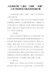 人社系统开展“三强化、三持续、一竞赛”人员大培训岗位大练兵具体实施方案