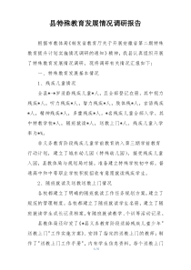 县特殊教育发展情况调研报告