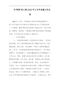 市两新党工委2025年上半年党建工作总结