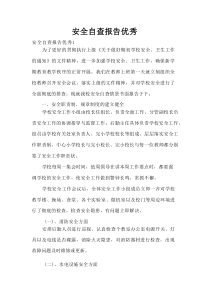 安全自查报告优秀