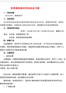 农民运动会方案-模板