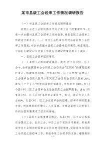 某市县级工会经审工作情况调研报告