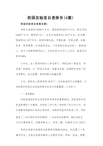 校园实验室自查报告（4篇）