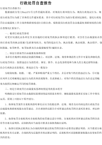 行政处罚自查报告