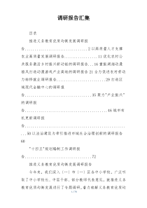 调研报告汇集