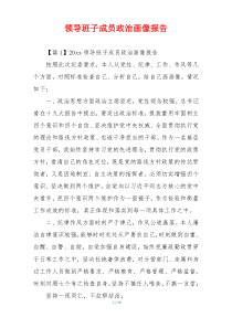 领导班子成员政治画像报告