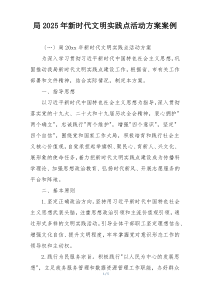 局2025年新时代文明实践点活动方案案例