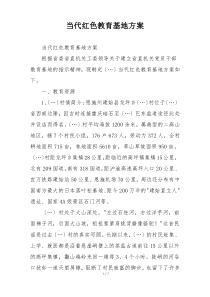 当代红色教育基地方案