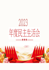 202x年度民主生活会党课讲稿PPT课件