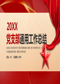 党支部工作汇报PPT