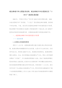碳达峰碳中和主题宣讲材料碳达峰碳中和实现路径及十四五能源发展展望