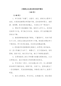 165条乡镇民主生活会相互批评意见