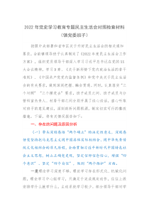 20XX年党史学习教育专题民主生活会对照检查材料乡镇