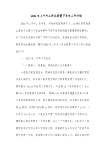 20XX年上半年工作总结暨下半年工作计划
