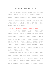 20XX年代表人士队伍建设工作总结