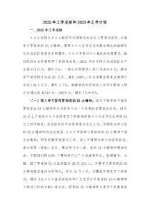 20XX年工作总结和20XX年工作计划
