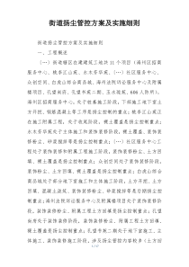 街道扬尘管控方案及实施细则