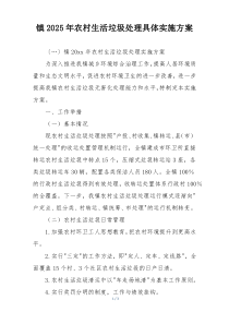 镇2025年农村生活垃圾处理具体实施方案