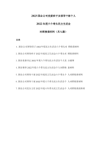 7篇国企公司党委班子及党委书记领导干部个人20XX年度六个带头民主生活会对照检查材料