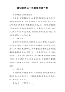镇妇联换届工作具体实施方案