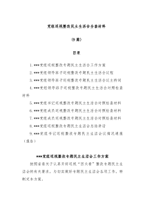 9篇党组巡视整改民主生活会全套材料