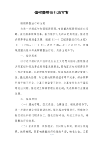 镇殡葬整治行动方案