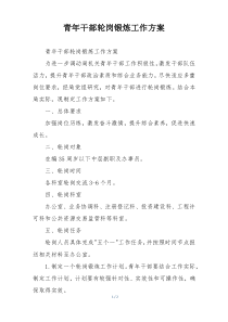 青年干部轮岗锻炼工作方案