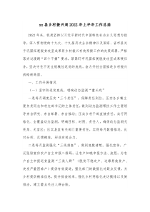 xx县乡村振兴局20XX年上半年工作总结