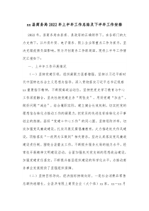 xx县商务局20XX年上半年工作总结及下半年工作安排