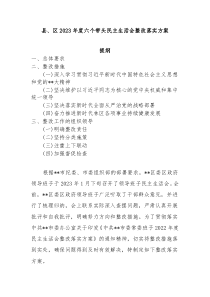 县区20XX年度六个带头民主生活会整改落实方案