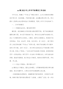 xx镇20XX年上半年平安建设工作总结