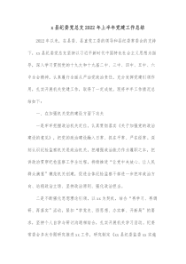 x县纪委党总支20XX年上半年党建工作总结