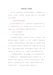 乡镇年度工作报告